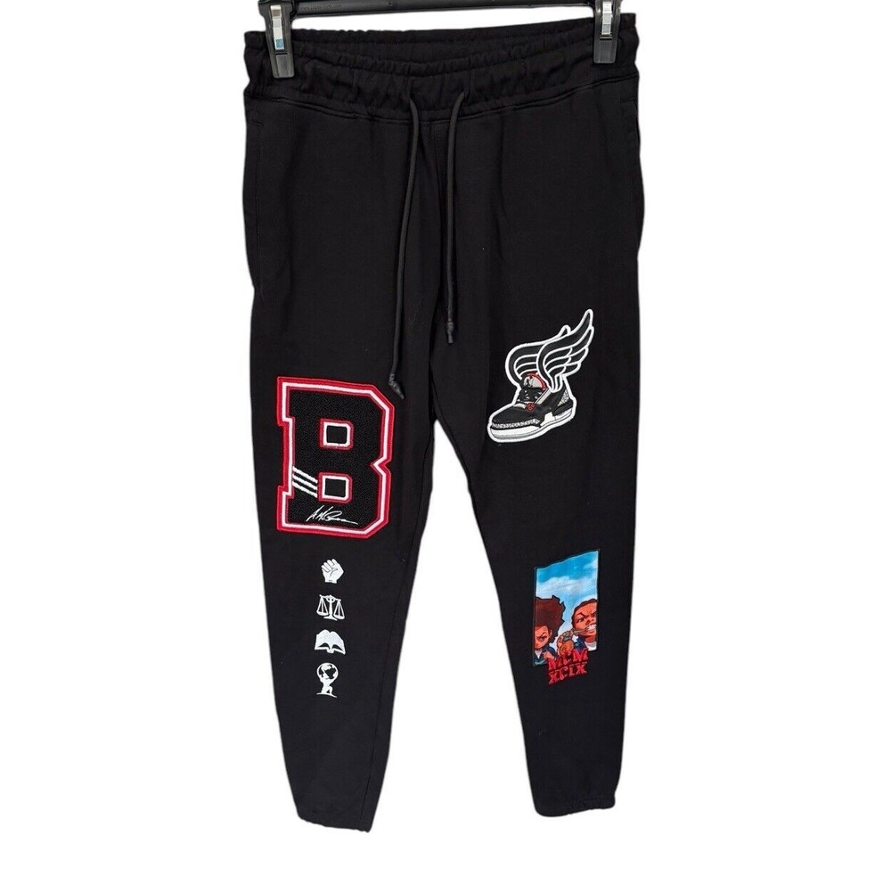 The Boondocks Graphic Print Black Sweatpants Men’s Size‎ Small Streetwear Y2K